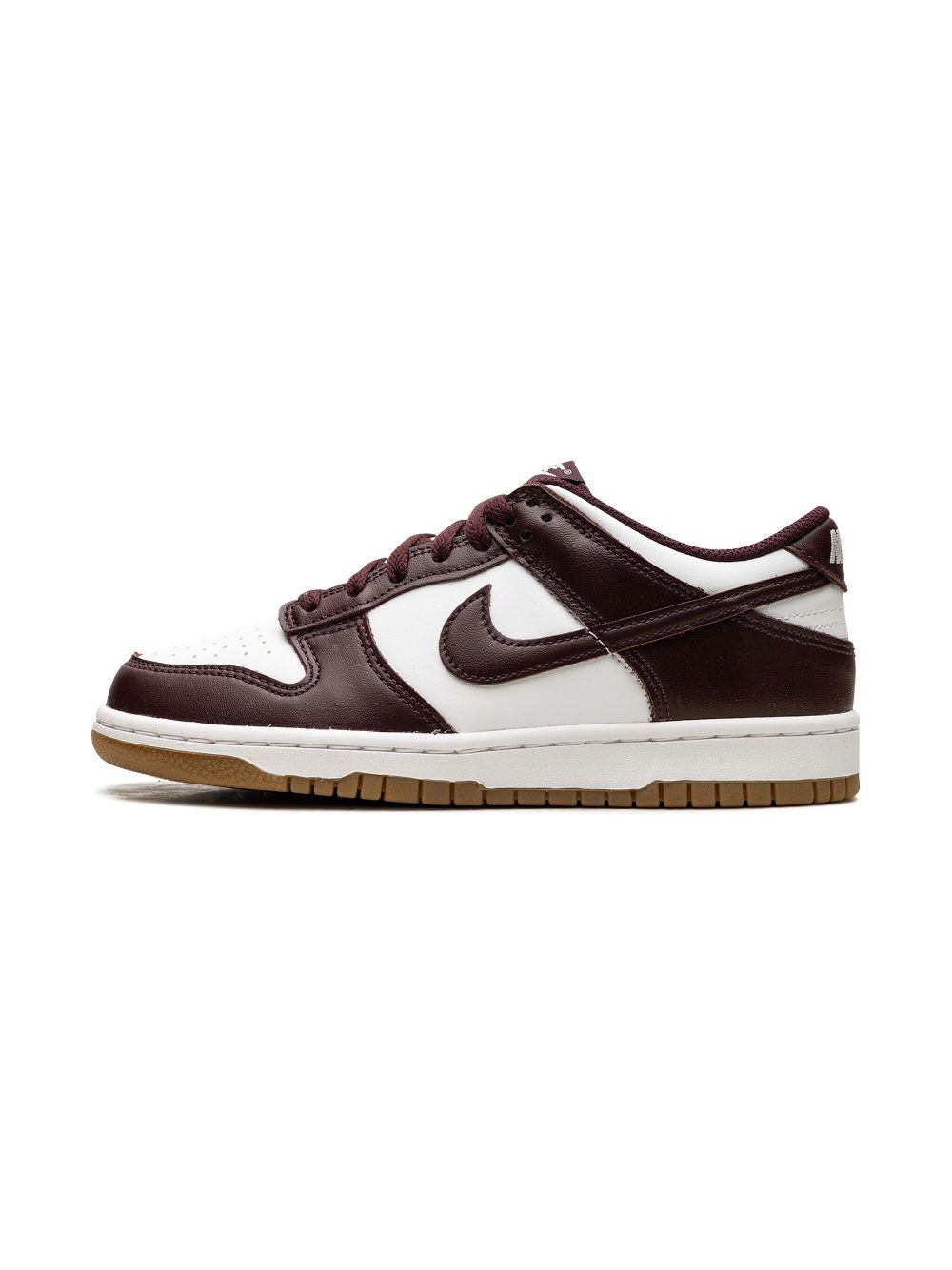 Nike Kids Dunk Low "White/Gum Light Brown/Burgundy Crush" sneakers Nike kids