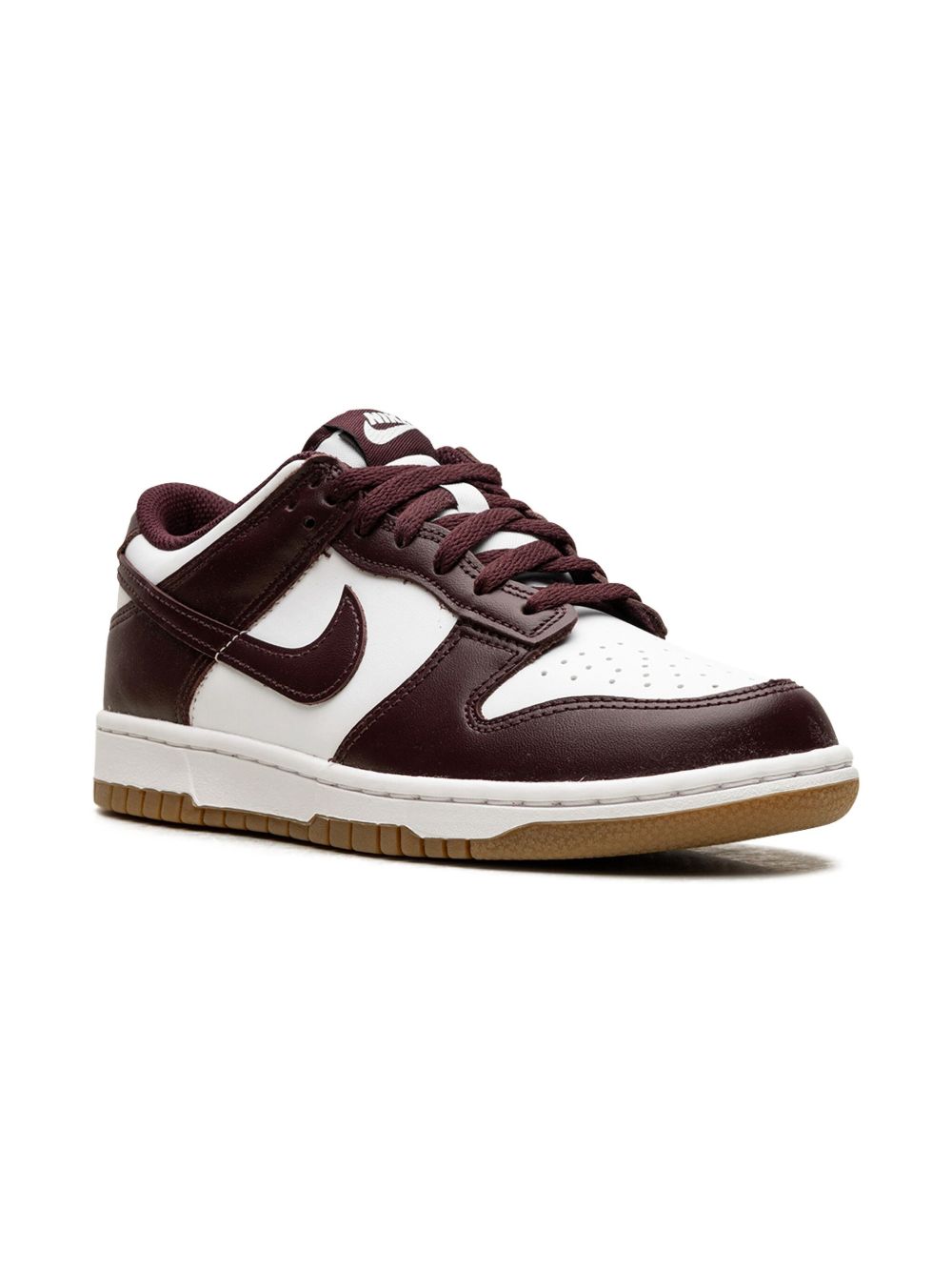 Nike Kids Dunk Low "White/Gum Light Brown/Burgundy Crush" sneakers Nike kids