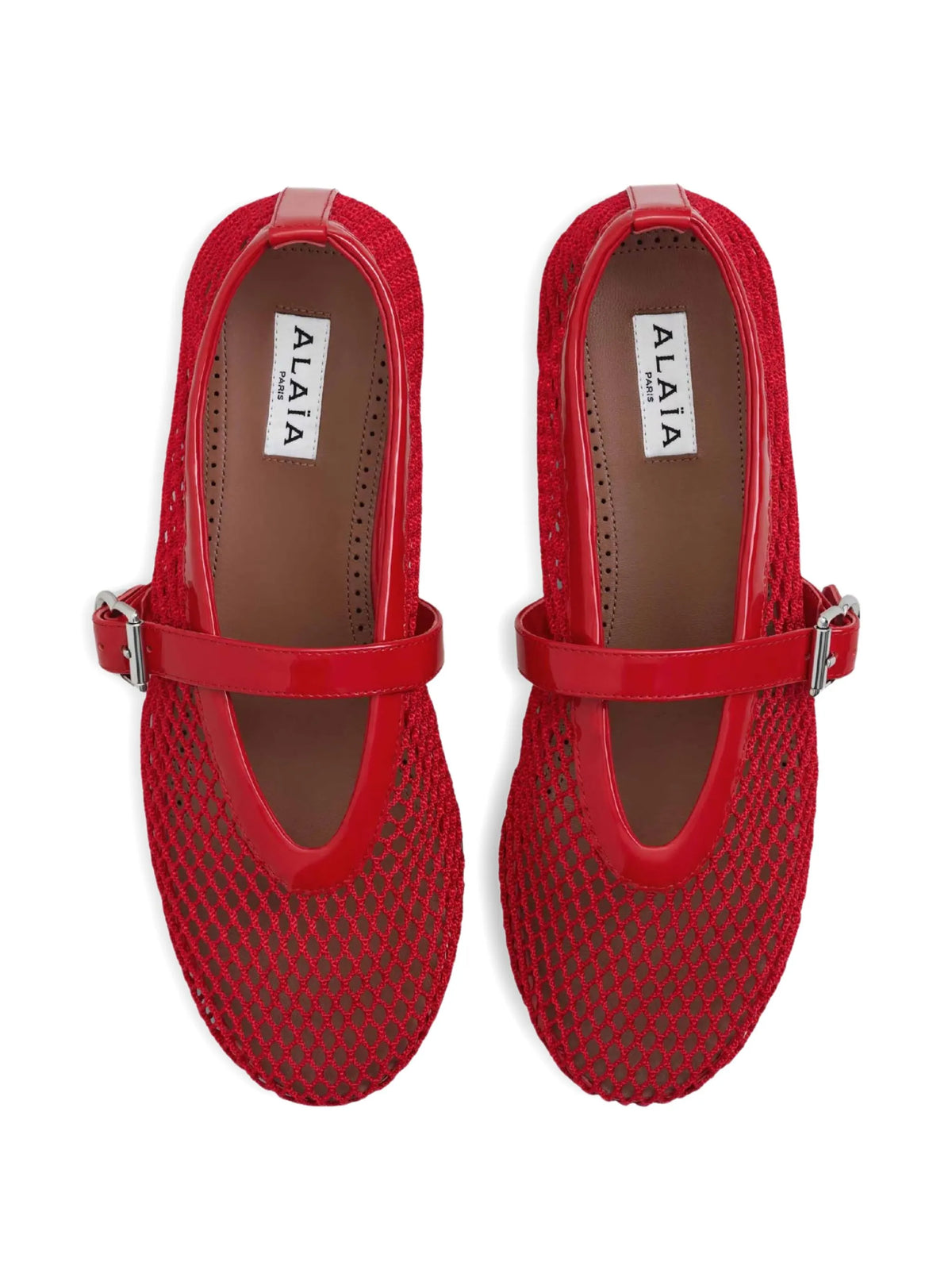 Alaïa Mesh-panel Ballet Flats