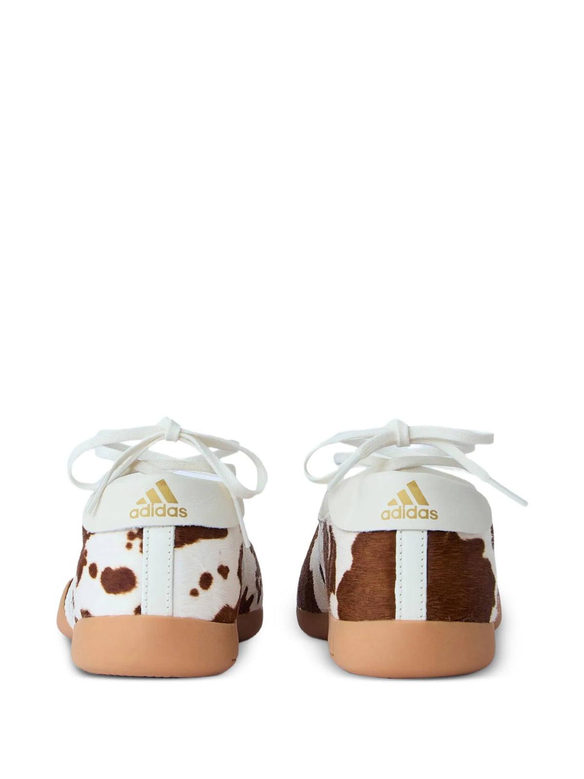 Adidas Taekwondo Mei Cow-print Ribbon-tie Ballet Flats