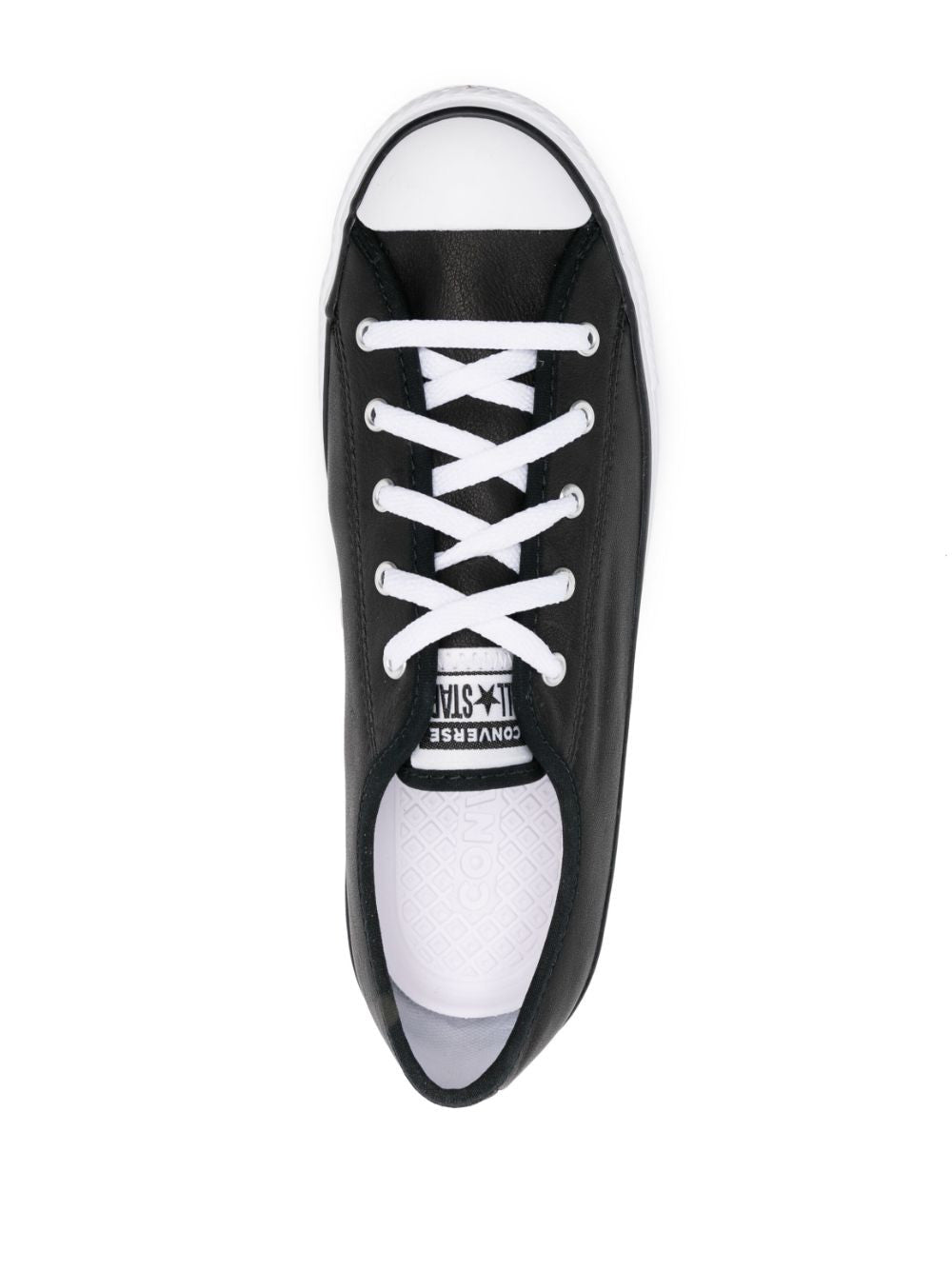 Converse logo-patch lace-up leather sneakers Converse