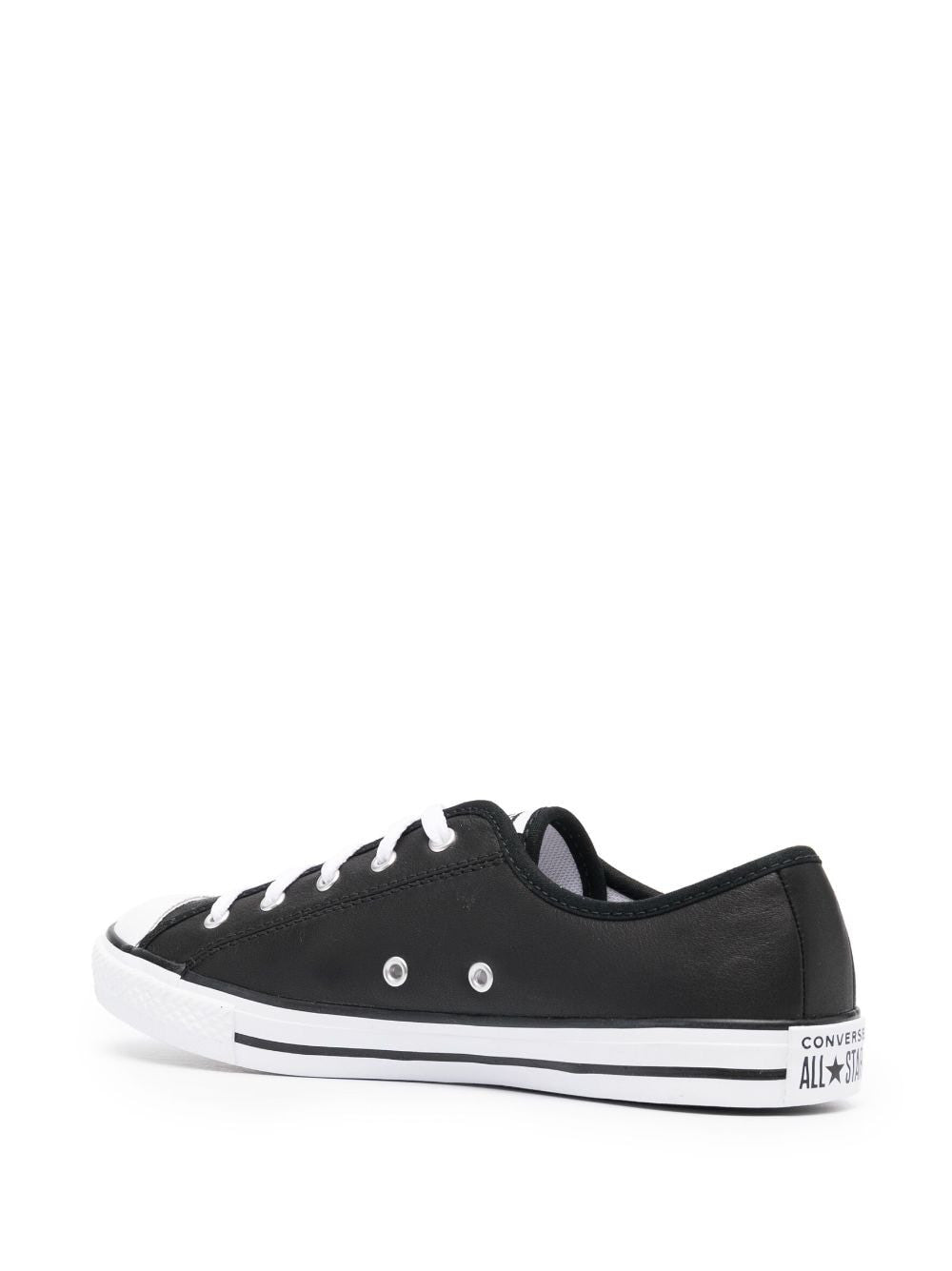 Converse logo-patch lace-up leather sneakers Converse