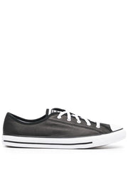 Converse logo-patch lace-up leather sneakers Converse