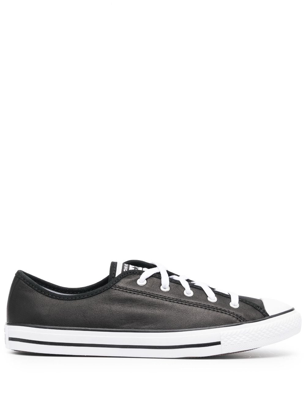 Converse logo-patch lace-up leather sneakers Converse