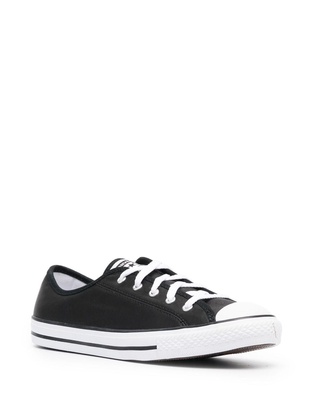 Converse logo-patch lace-up leather sneakers Converse